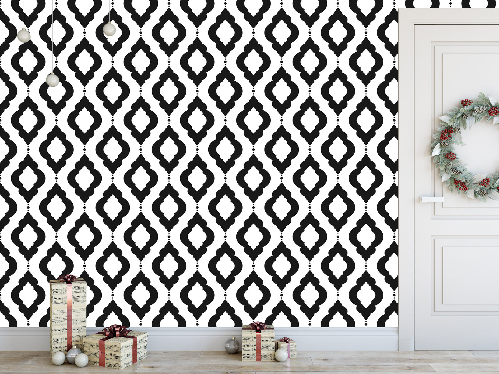 Modern Geometric Trellis Wallpaper Minimalist Living Room Etsy