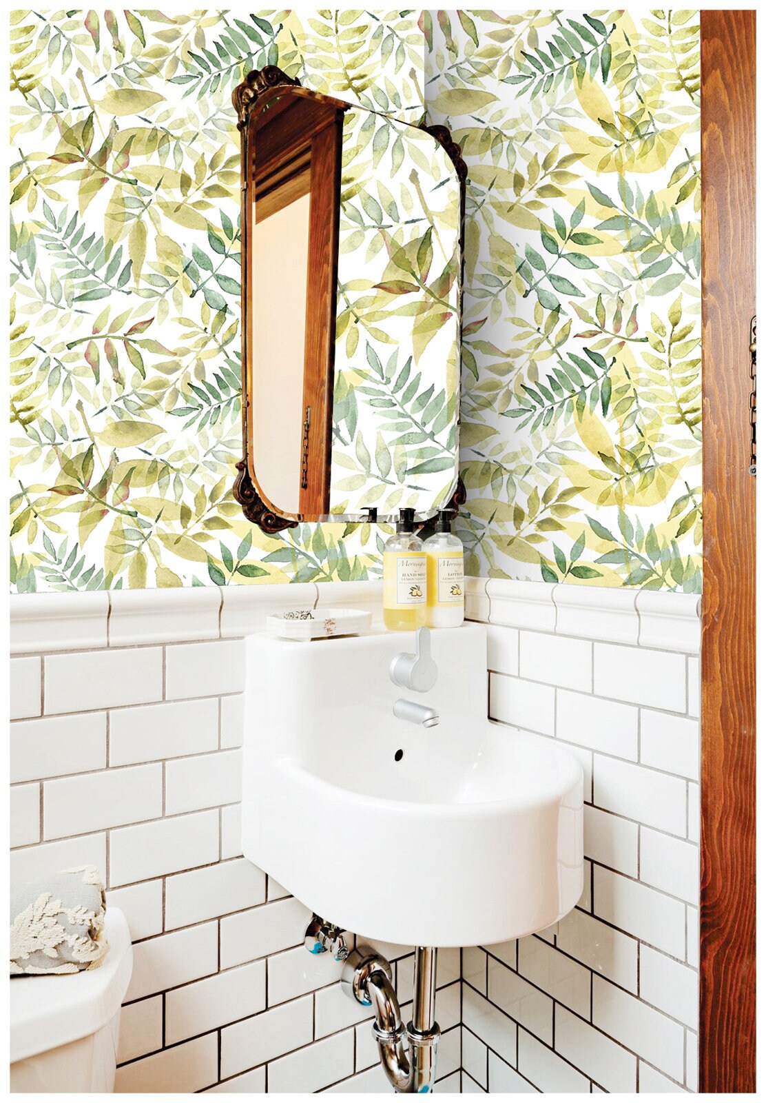 Botanical Leaf Peel and Stick Wallpaper Vinyl Wall Home Decor | Etsy