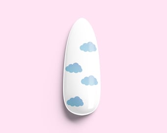 Cloud Nail Stickers! Cloud Nails! Nail Stickers! Holographic Vinyl Nail Stickers! Fluffy Cloud Nail Stickers! Weather Nail Stickers!