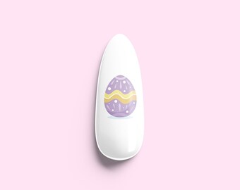 Decorative Easter Egg Waterslide Nail Decals! Clear Waterslide Nail Decals! Easter Nail Art! Pastel Spring Egg Nail Art Designs!