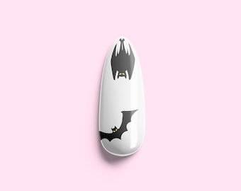 Halloween Waterslide Nail Art Decals! Bats, Spiders, Witches, Coffins, Graves, Ghosts, Moon, Haunted House, Owls, Black Cats Nail Decals!