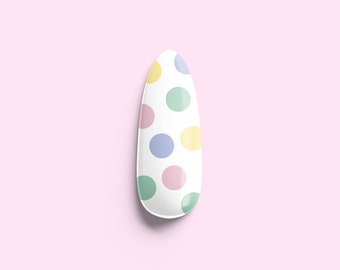 Easter Egg Waterslide Nail Wraps! Polka Dots, Stripes, Swirls & Curves! Spring Easter Nails! Pastel Easter Nail Art! Decorative Eggs Nails!