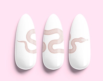 Foiled Snake Nails! Foiled Snake Waterslide Nail Art Decals! Foiled Snake Nail Art! Foil Nail Decals! Snake Nail Decals! Snake Nails! Snakes