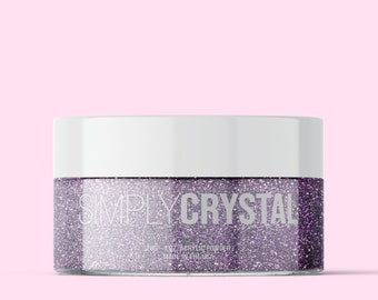 Lilac Glitter Acrylic Nail Powder! Holiday Glitter Acrylic Nail Powder! Light, Pale, Pastel Purple Glittered Acrylic Powder. Sparkling Nails