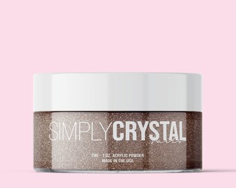 Milk Chocolate Acrylic Nail Powder! Holiday Glitter Acrylic Nail Powder!