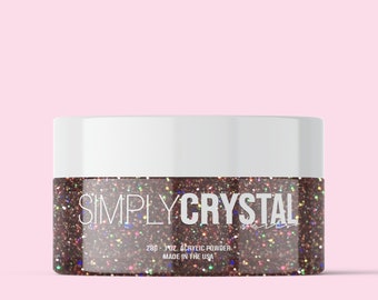 Chocolate Twinkle Acrylic Nail Powder! Holiday Glitter Acrylic Nail Powder!