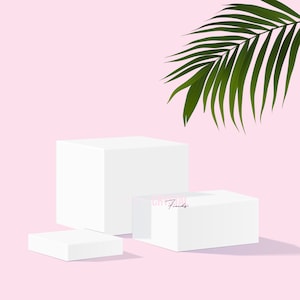 Wooden Photography Props! Pink & White Geometric Square Matte Photography Props! Square, Rectangle and Cube Props! Product Photography Props