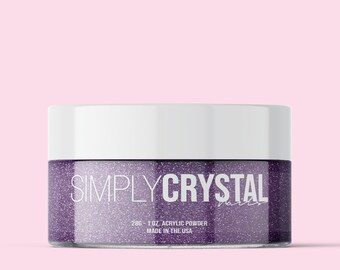 Purple Glitter Acrylic Nail Powder! Holiday Glitter Acrylic Nail Powder! Dark, Deep, Royal Purple Glitter Acrylic! Sparkling Purple Nails!