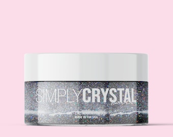 Black Disco Ball Glittered Acrylic Nail Powder! Holiday Reflective Holographic Glittered Acrylic Nail Powder!