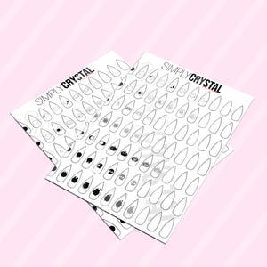 Halloween Nail Art Practice Sheets! Letter Sized Nail Design Template! 8.5" x 11" Templates for Halloween Nail Practice. Spooky Nail Designs