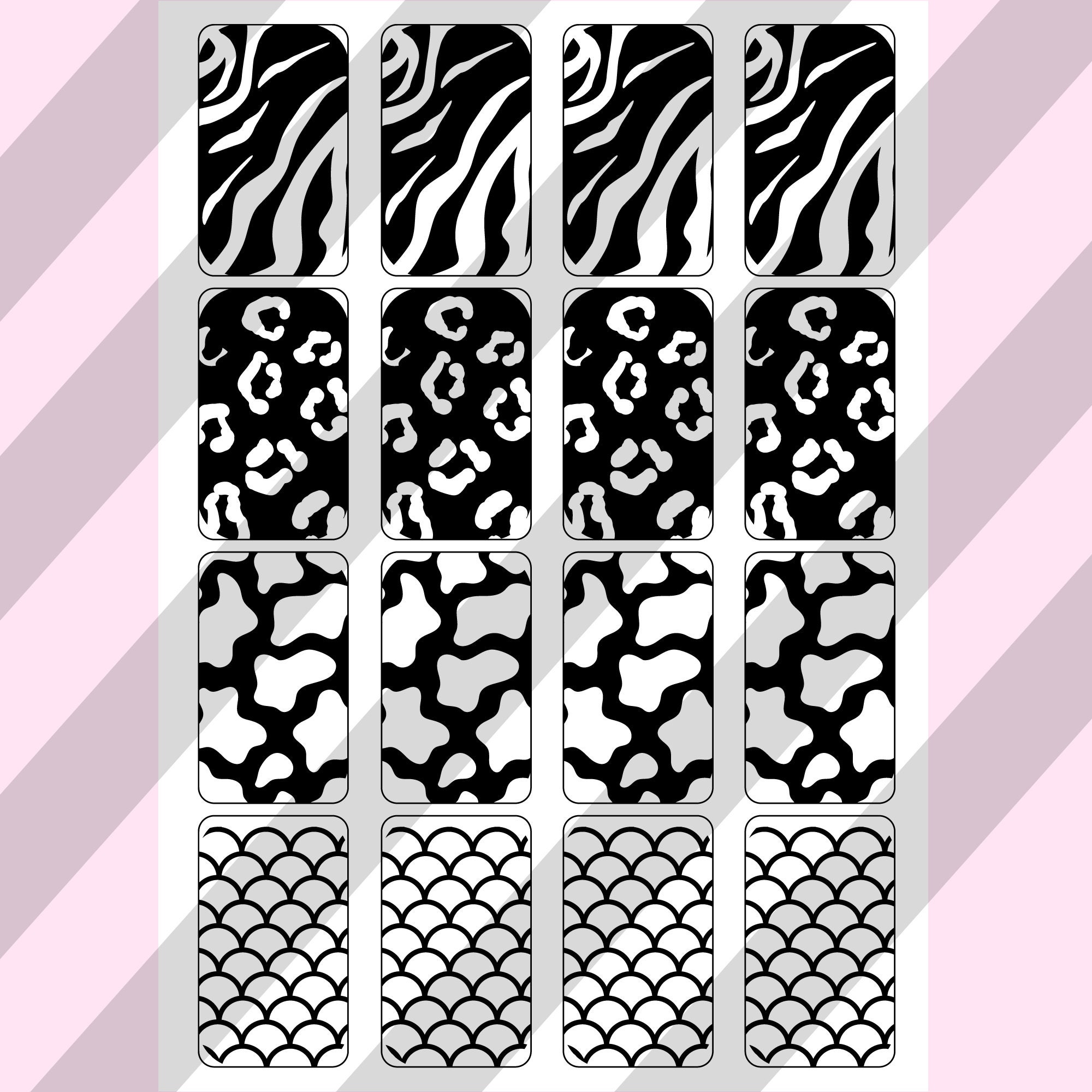 animal print nail stencils zebra nail stencils fish nail