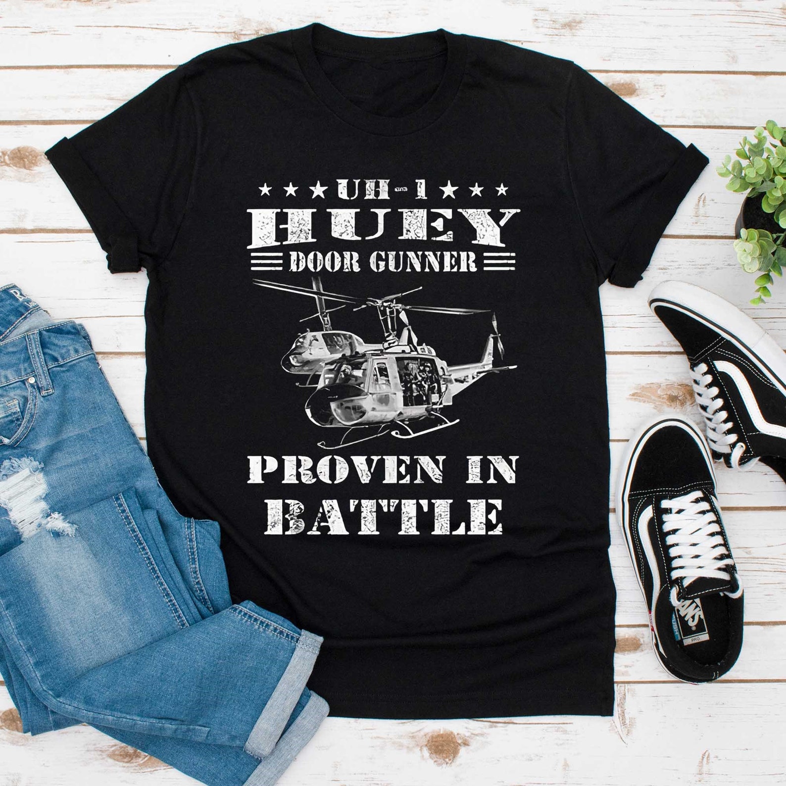 Huey Door Gunner Veteran Shirt Door Gunner Shirt Helicopter Etsy