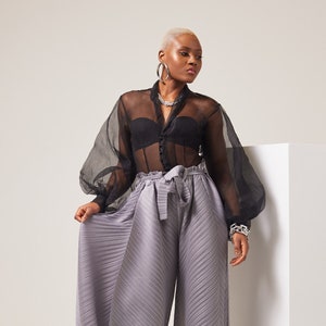 Satin pleated pants new arrivals