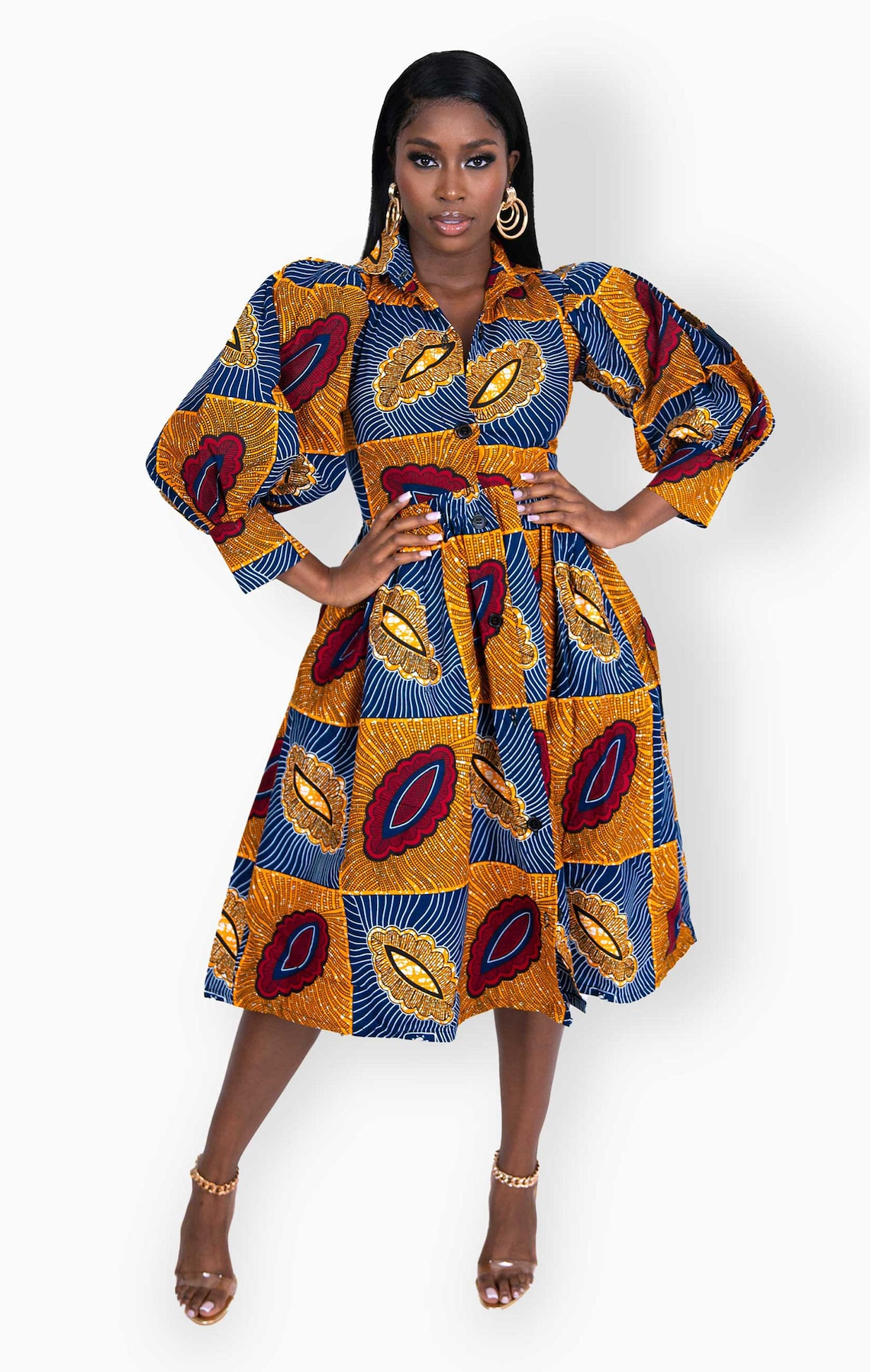 IRINSE African Print Dress African Print Midi Dress Ankara - Etsy