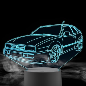 VW, VW corrado, 3D, lamp for children, birthday, bedroom light, children&#39;s lamp, bedside lamp, 3D Lamp