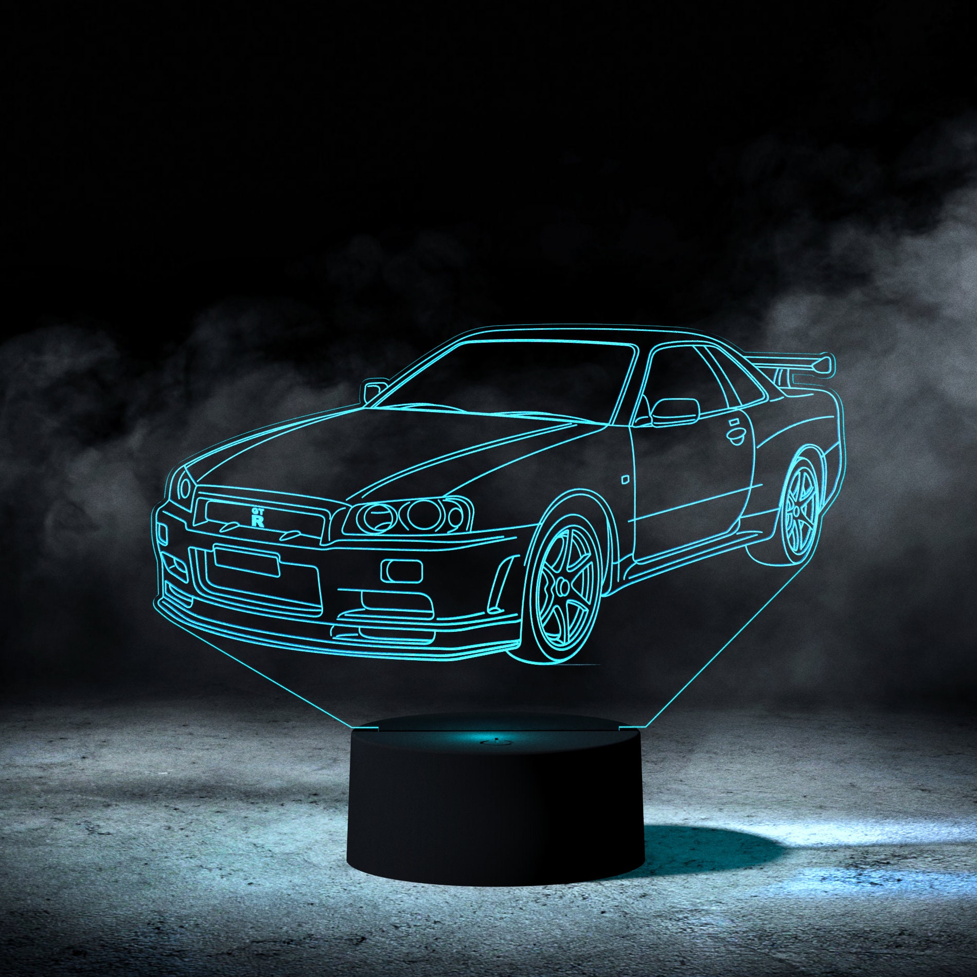 Skyline R34 GT-R | 3d Illusion Custom Car Night Light Lamp | Car