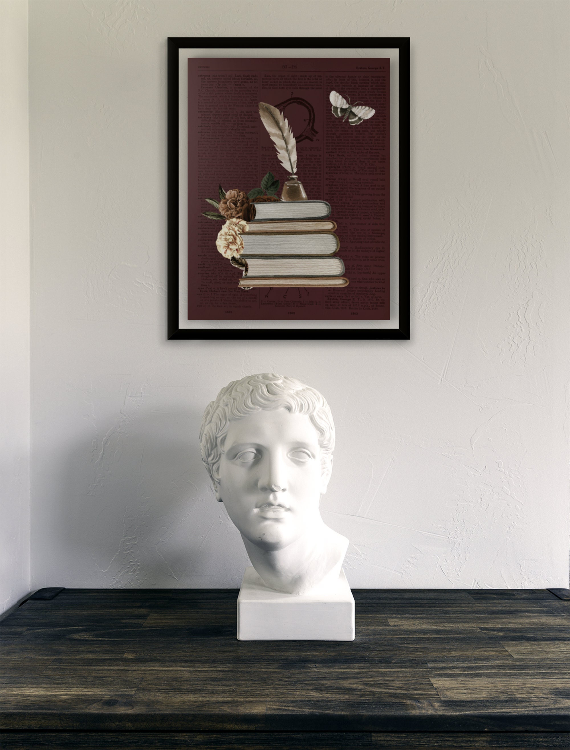 Dark Academia Decor Wall Art Set of 3 Prints Gothic Home | Etsy