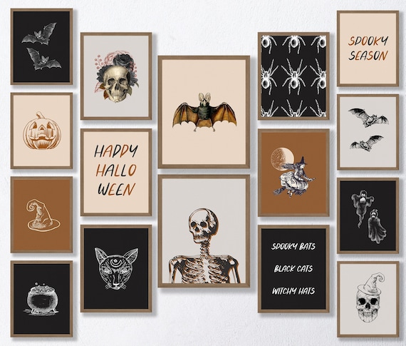Halloween Decor Printable Gallery Set Mega Bundle Boho Indie - Etsy