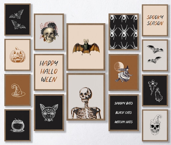 Halloween Decor Printable Gallery Set Mega Bundle Boho Indie ...