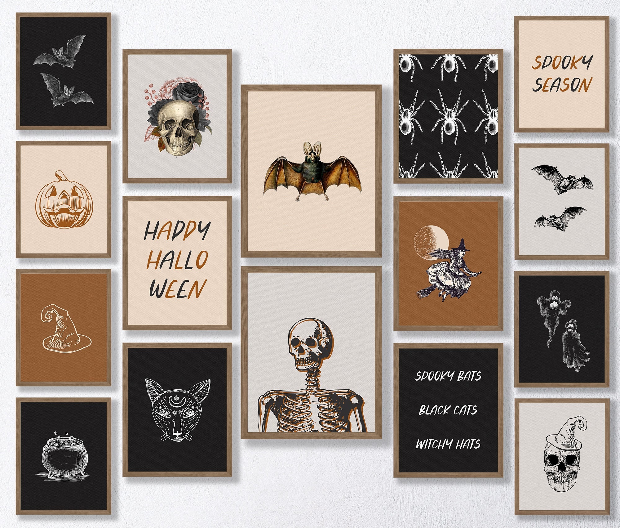Halloween Decor Printable Gallery Set Mega Bundle Boho Indie ...