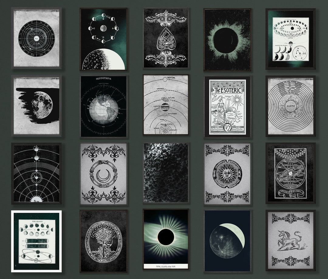 Esoteric Witchy Occult Decor Printable Gallery Wall Art Set Bundle ...