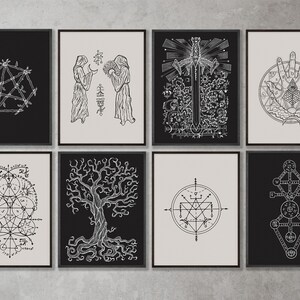 Occult Decor Aesthetic Printable Gallery Wall Set of 8 - Etsy