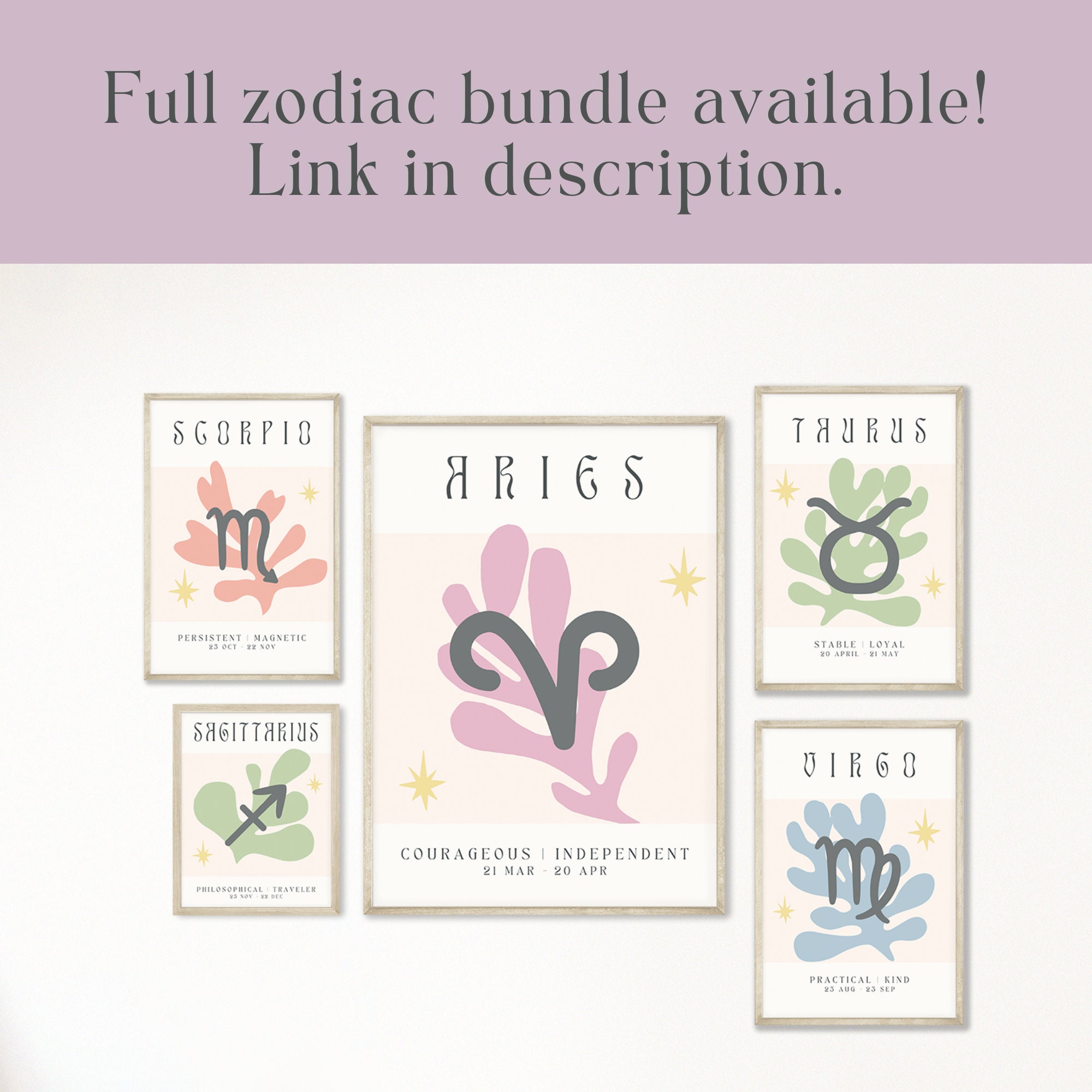Prints Digital Prints Printable Libra Astrology Wall Art Poster Indie ...