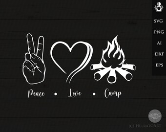 Download Peace Love Camp Etsy