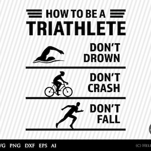 Tricycle SVG, How To Be A Triathlete, Clipart, schneiden Datei zum Ausschneiden, Ironman Triathleten, lustiges Bügelbild, Bügelbild Schere - Aufleger für Cricut