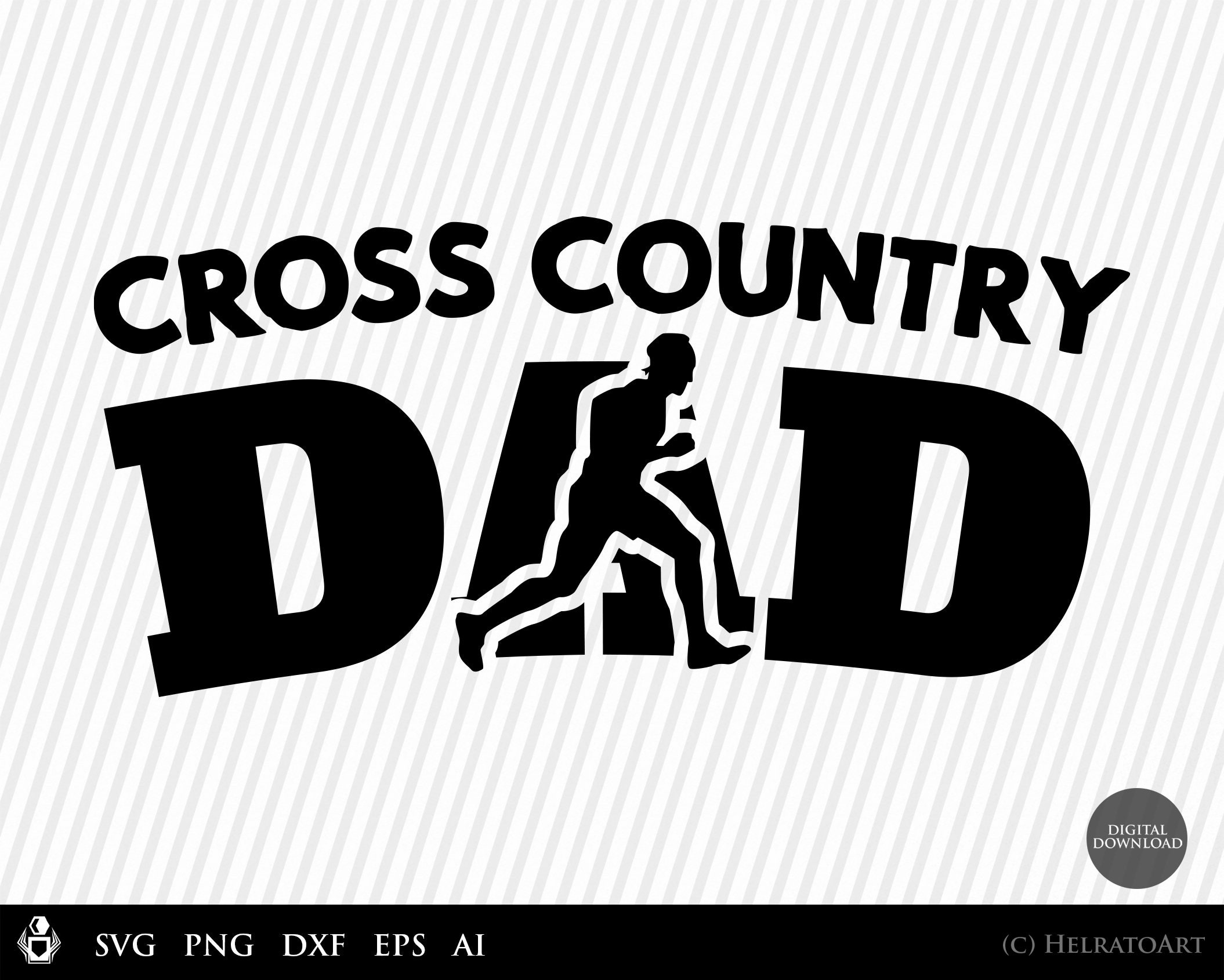 Cross Country SVG Cross Country Dad Silhouette SVG Running Etsy
