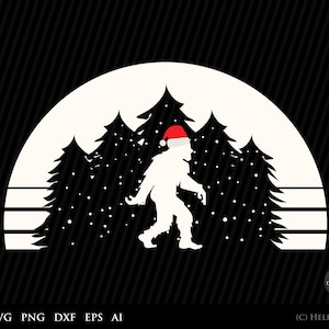 Bigfoot SVG, Christmas Svg, Yeti svg, silhouette, sasquatch svg, bigfoot walking svg, christmas gift, bigfoot sasquatch, yeti clipart
