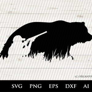 Jagd SVG Bärenjagd Silhouette - Clipart Bären svg, Sniper SVG für Jäger