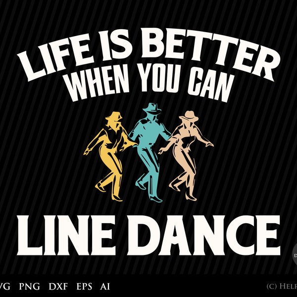 Line Dancing SVG, Line Dance svg, Tanz svg, Ballerina svg, Balletttänzerin svg - Line Dancing Schneidedateien für Tanzliebhaber