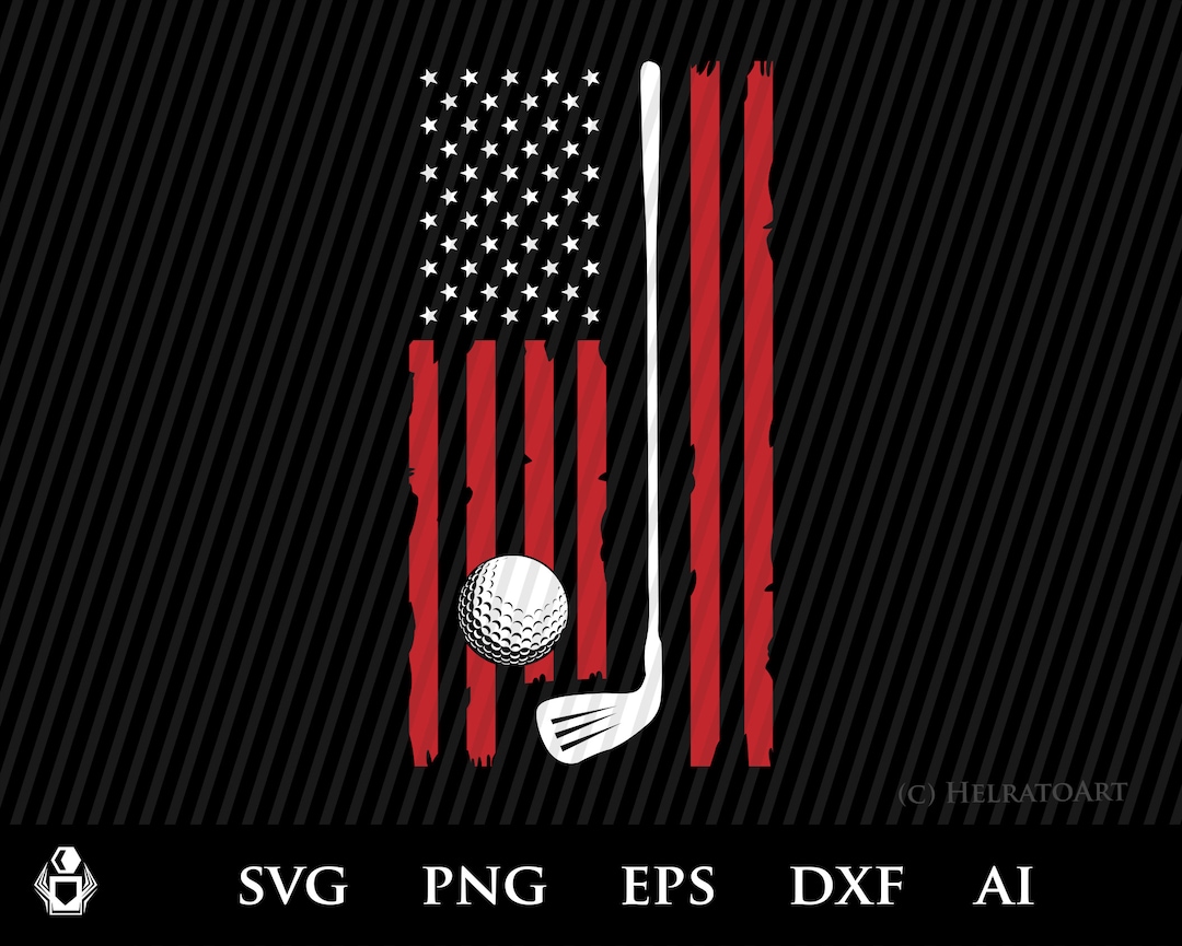 Golf SVG, Golf Ball Svg, American Flag Svg Golfing Svg, Golf Flag Svg ...