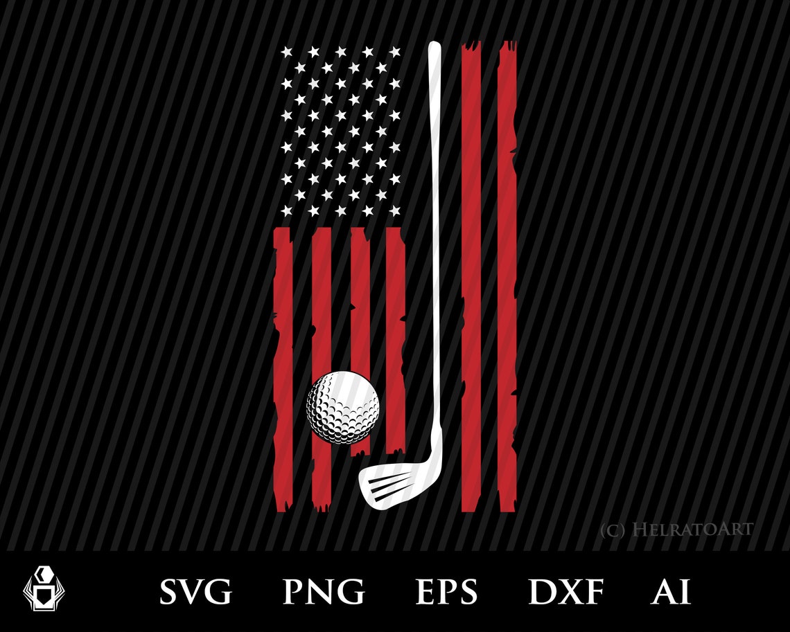 Golf SVG Golf Ball Svg American Flag Svg Golfing Svg Golf - Etsy
