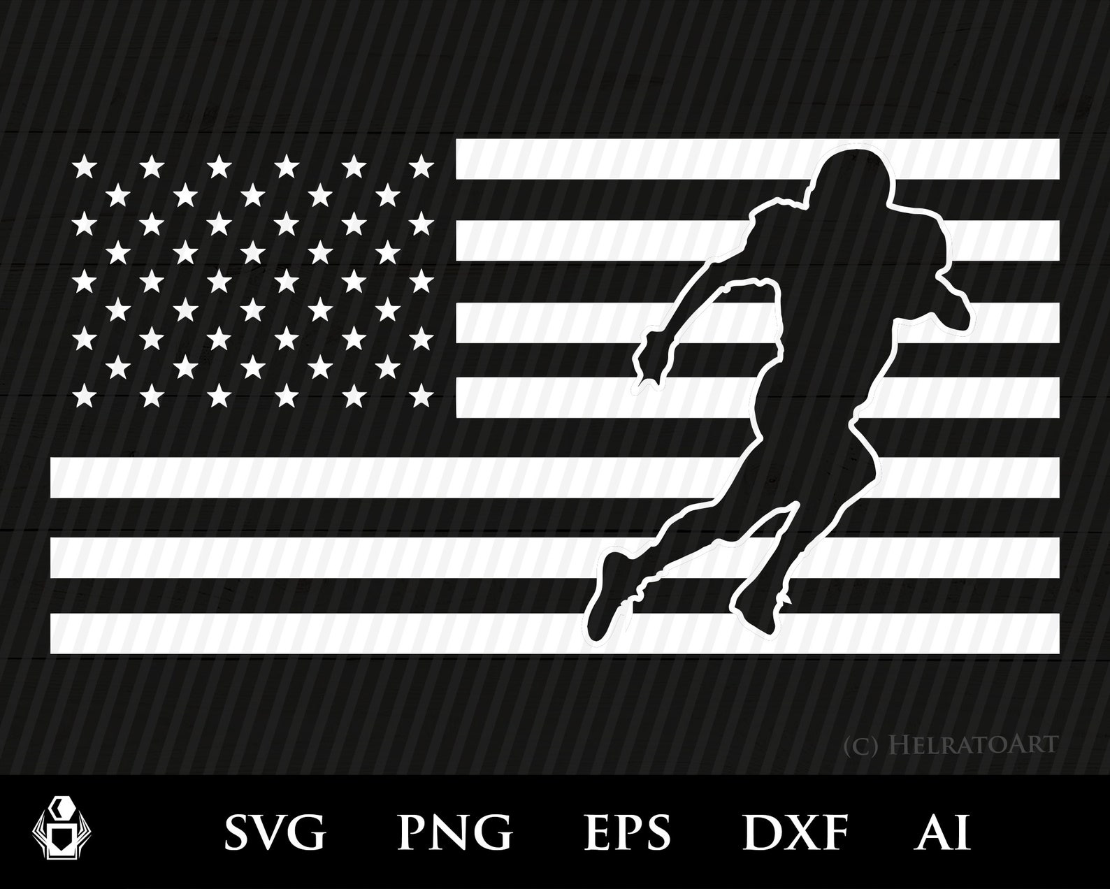 American Football SVG USA Flag Football Cut Files Svg Png Etsy