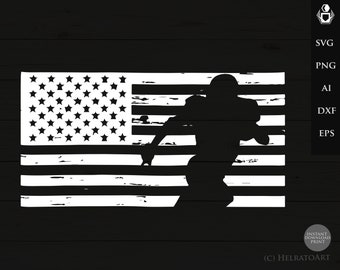 DISTRESSED American Football flag SVG, Patriotic american football flag SVG - football cut files for footballers