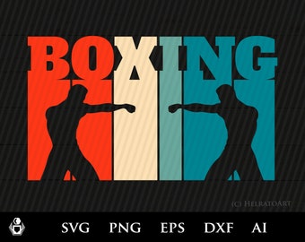 Boxing SVG files, boxing retro vintage svg ART -  Sports and combat SVG for boxing lovers