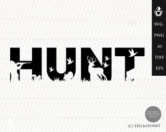 Hunting SVG, Deer hunting svg, squirrel svg, turkey svg, boar svg, duck svg for hunters