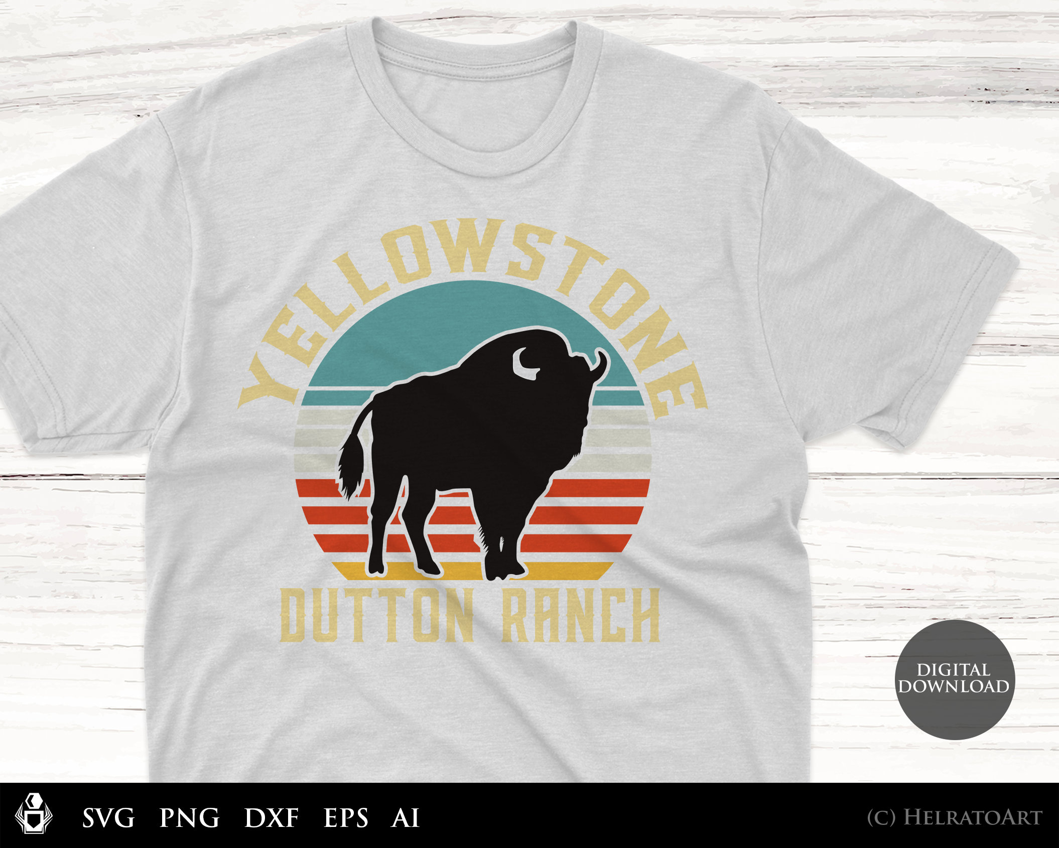 Yellowstone SVG Retro Yellowstone svg silhouette svg | Etsy