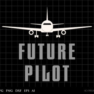 Pilot SVG, Flugzeug svg, Zukünftiger Pilot svg, Ehrgeiz, Traum, Luftfahrt svg, Jet svg, Militär svg, Marinepilot svg, Clipart für Flugzeugliebhaber