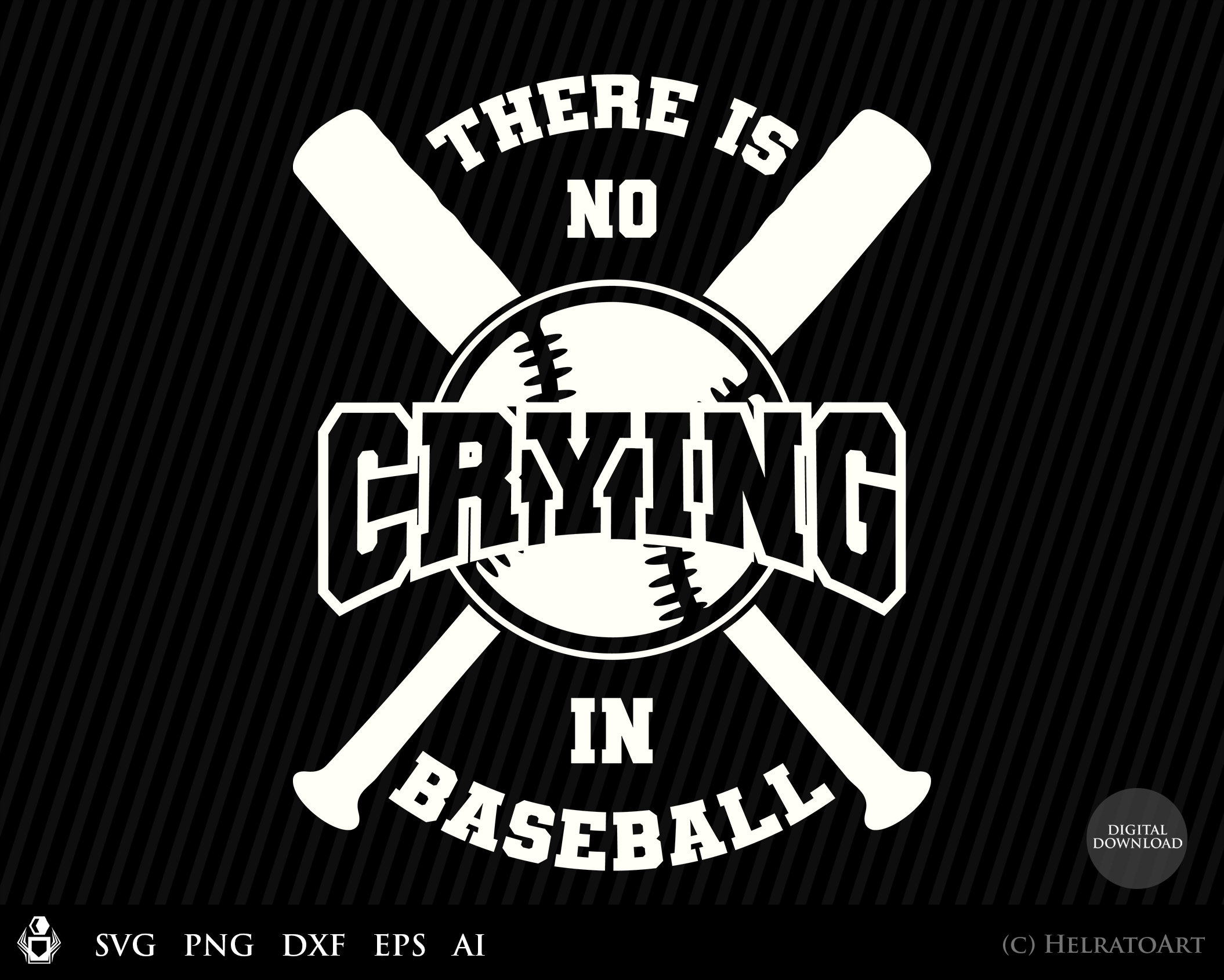 Baseball SVG Clip Art There&rsquo;s No Crying in Baseball Svg - Etsy