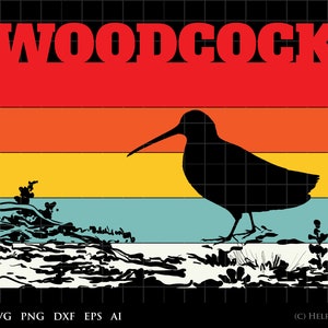 Woodcock bird SVG, Woodcock  Hunting Slayer Retro Vintage, Bird svg, Hunting svg, bird silhouette - for woodcock bird lovers