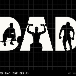 Fitnessstudio SVG, Übung svg, Crossfit svg, Vatertag Papa Gewichte, Motivations svg, eps, dxf, png