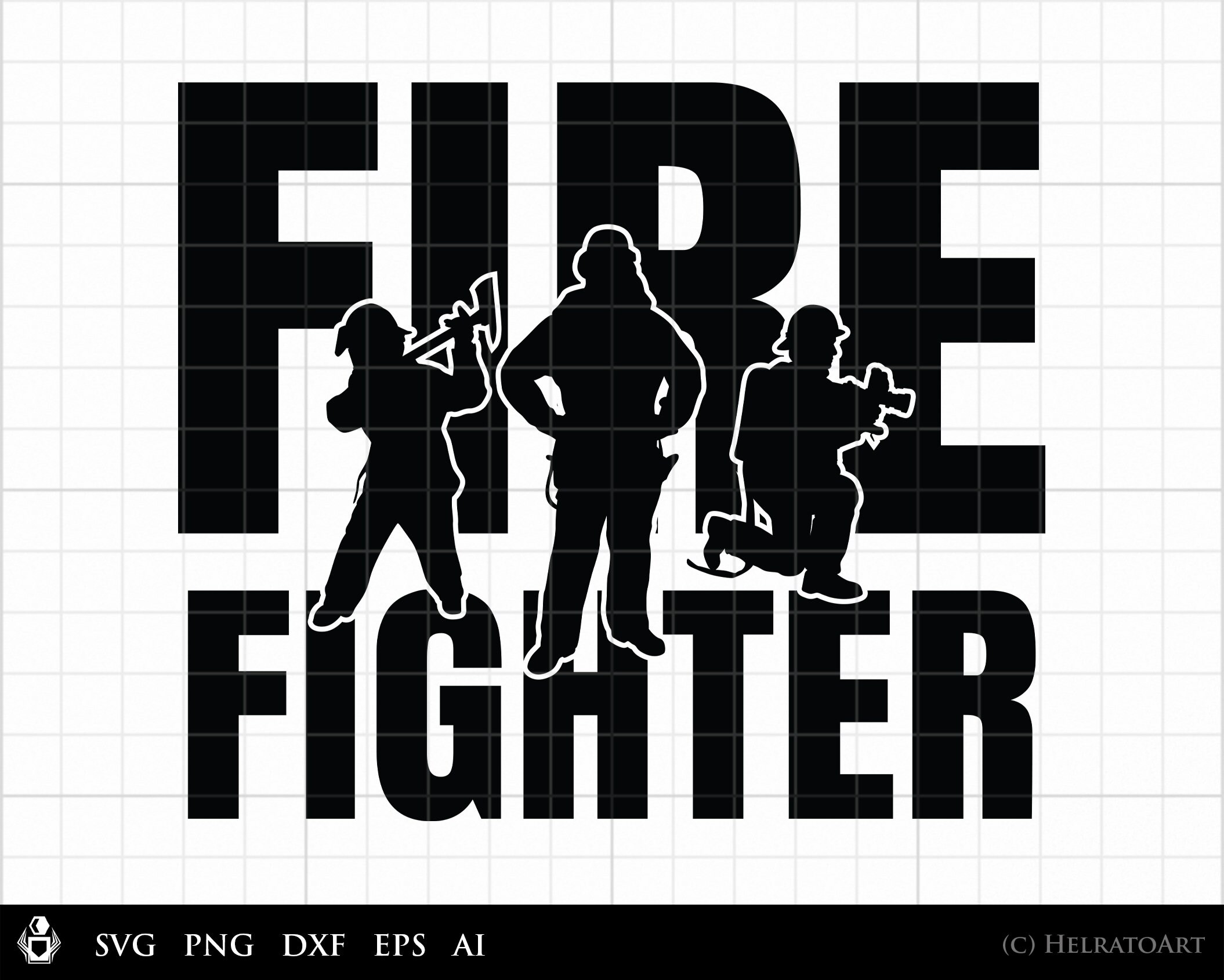 Firefighter SVG, black text design, fire department, first responder, fireman svg, firetruck svg, fire rescue - png, svg,eps, dxf, ai