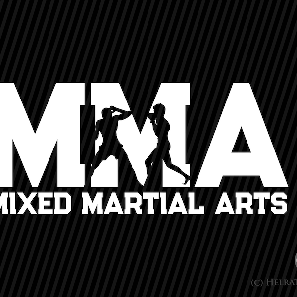 mma combat sports svg, Fighter svg retro vintage design - boxing svg, muay thai, bjj martial arts clipart for mma lovers