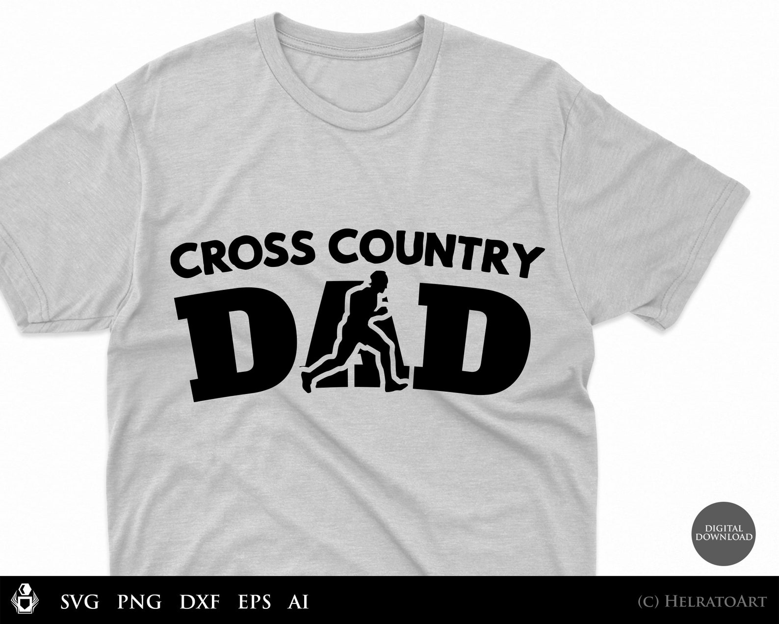 Cross Country SVG Cross Country Dad Silhouette SVG Running Etsy