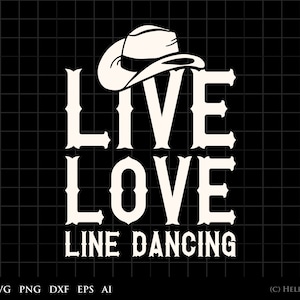 Danse en ligne SVG, danse en ligne amour live, bottes de danse occidentale svg, clipart graphique danseuse senior - pour usage commercial et personnel