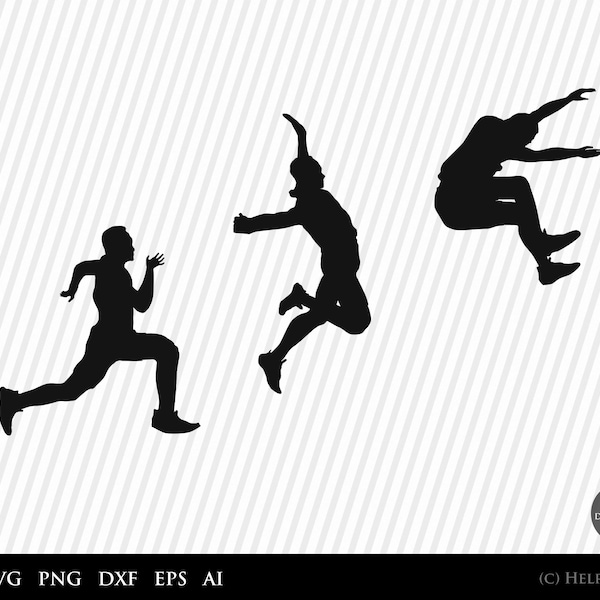 Long Jump SVG, Clipart Long Jump Svg, track and field png, long jump cut file, sport gift, pole vault, long jump silhouette files for cricut