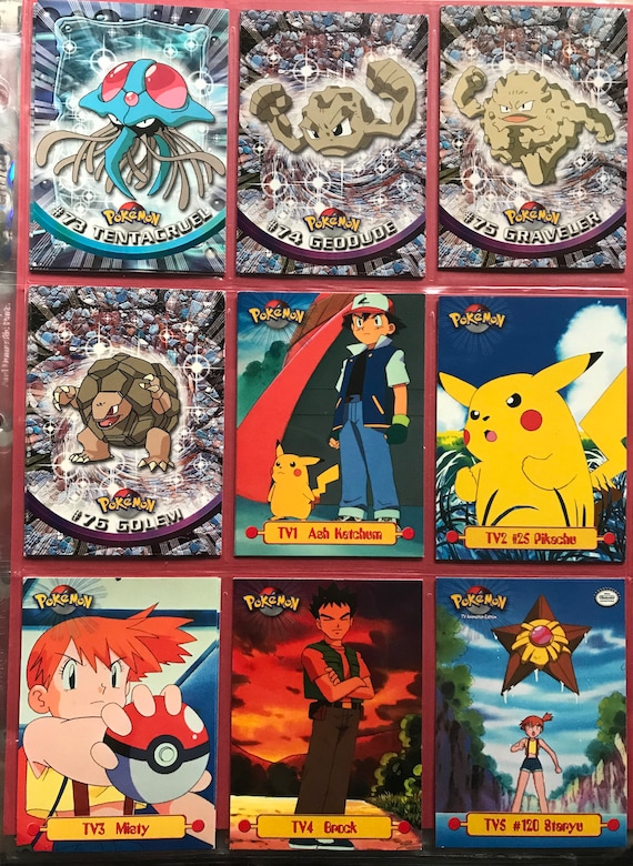 Series 1 Pokemon Topps-non-foil ((characters 71-75 and TV Cards!)) - Etsy